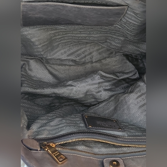 Prada leather sage/eggplant color - Picture 9 of 14